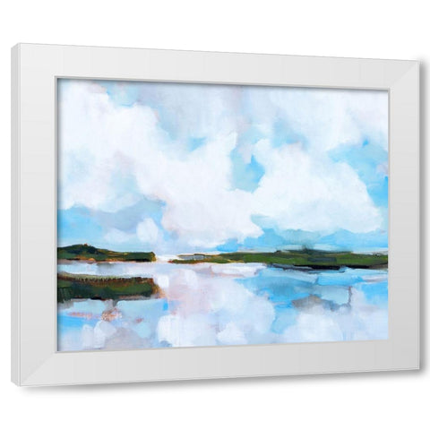 Reflection White Modern Wood Framed Art Print by Burggraaf, Stella
