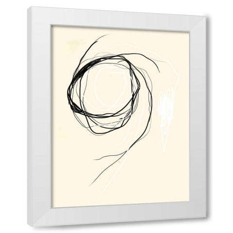 Threaded No. 1 White Modern Wood Framed Art Print by Baker, Bronwyn
