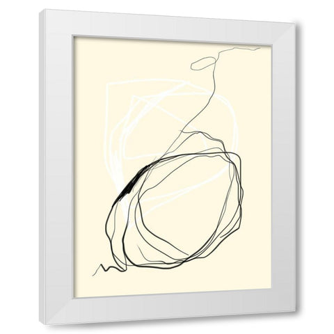 Threaded No. 2 White Modern Wood Framed Art Print by Baker, Bronwyn