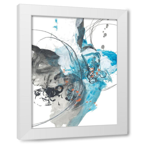 Indigo Field No. 2 White Modern Wood Framed Art Print by Baker, Bronwyn