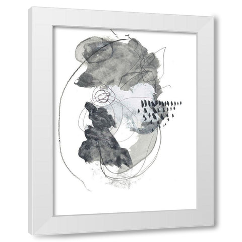 In Grays No. 1 White Modern Wood Framed Art Print by Baker, Bronwyn