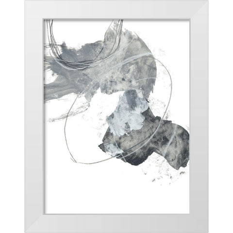 In Grays No. 2 White Modern Wood Framed Art Print by Baker, Bronwyn
