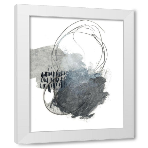 In Grays No. 3 White Modern Wood Framed Art Print by Baker, Bronwyn