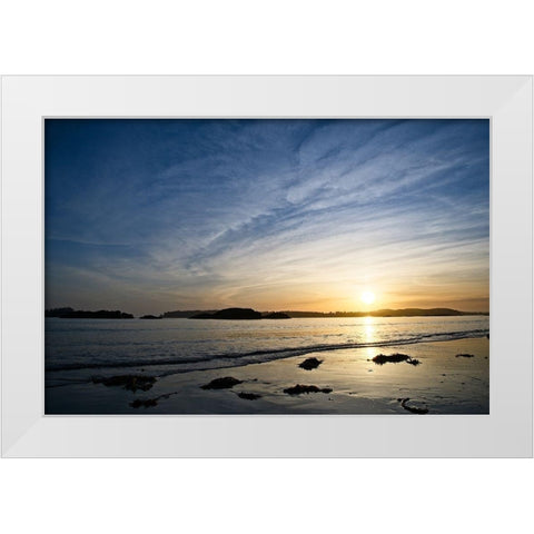 Golden Sunset White Modern Wood Framed Art Print by Burdick, Chuck