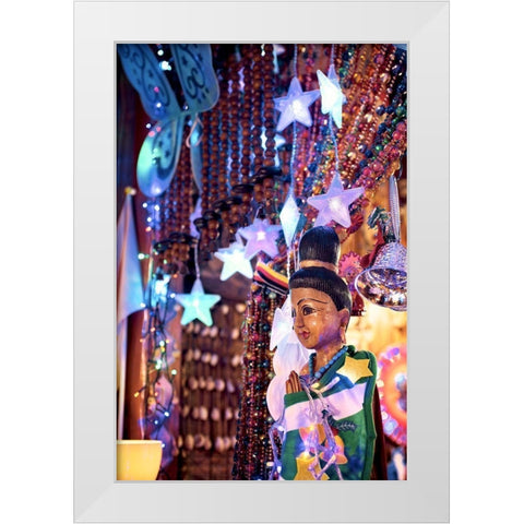 Nagano Cafe 18 White Modern Wood Framed Art Print by Blaustein, Alan