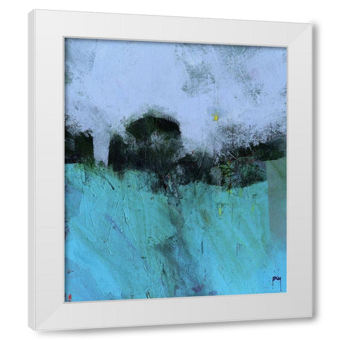 Emerge White Modern Wood Framed Art Print by Bailey, Paul
