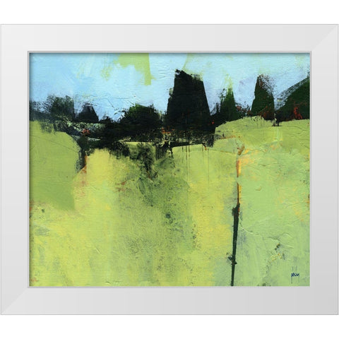 Green Fold White Modern Wood Framed Art Print by Bailey, Paul