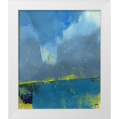 Pasture White Modern Wood Framed Art Print by Bailey, Paul