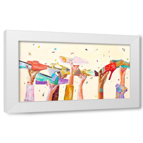 We Stand Together White Modern Wood Framed Art Print by Beer, Pamela K.