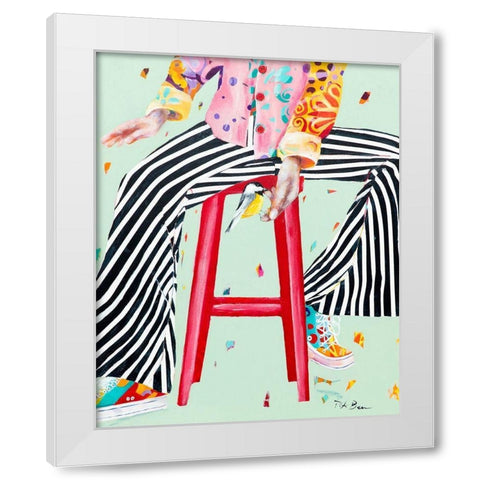 The Storyteller White Modern Wood Framed Art Print by Beer, Pamela K.