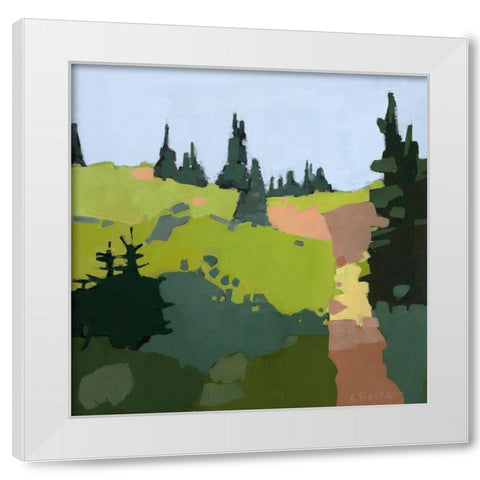 Trail to The Top White Modern Wood Framed Art Print by Becker, Anne