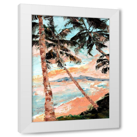 Paradise Palms White Modern Wood Framed Art Print by Blaise, Tiffany