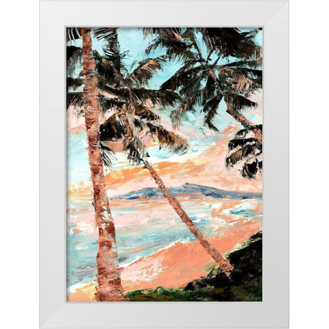 Paradise Palms White Modern Wood Framed Art Print by Blaise, Tiffany