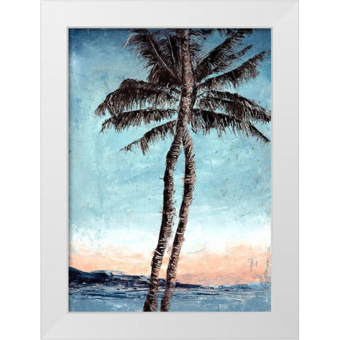 Sunset Palms White Modern Wood Framed Art Print by Blaise, Tiffany