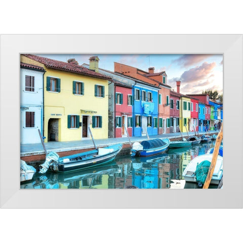 Bruano #25 White Modern Wood Framed Art Print by Blaustein, Alan