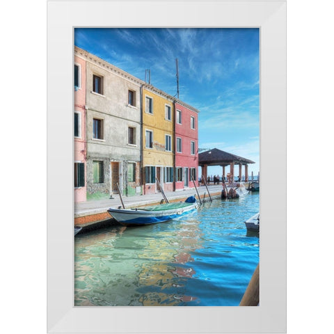 Bruano #11 White Modern Wood Framed Art Print by Blaustein, Alan