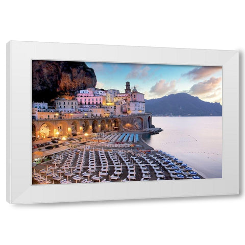 Sunrise Atrani #3 White Modern Wood Framed Art Print by Blaustein, Alan