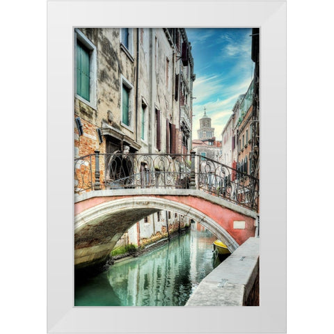 Venetian Canale #21 White Modern Wood Framed Art Print by Blaustein, Alan