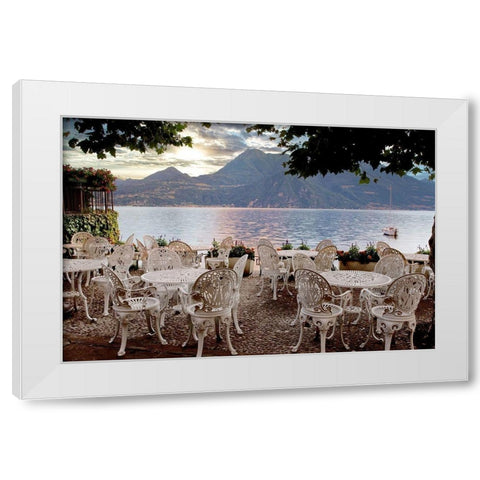 Lake Caffe #5 White Modern Wood Framed Art Print by Blaustein, Alan