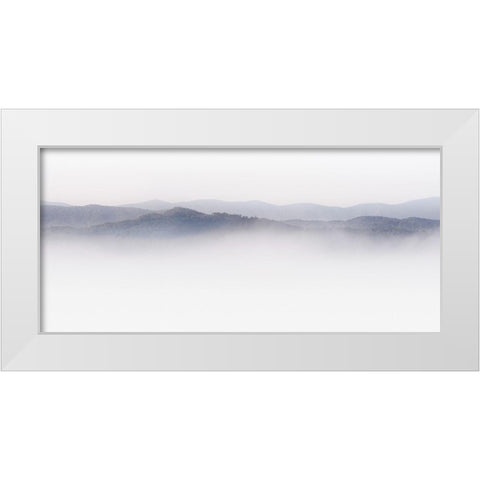 Mountain Tops, Appalachia White Modern Wood Framed Art Print by Bell, Nicholas