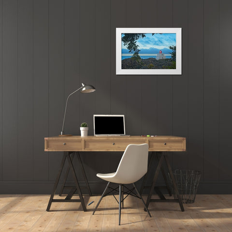Lighting the Way White Modern Wood Framed Art Print by Burdick, Chuck