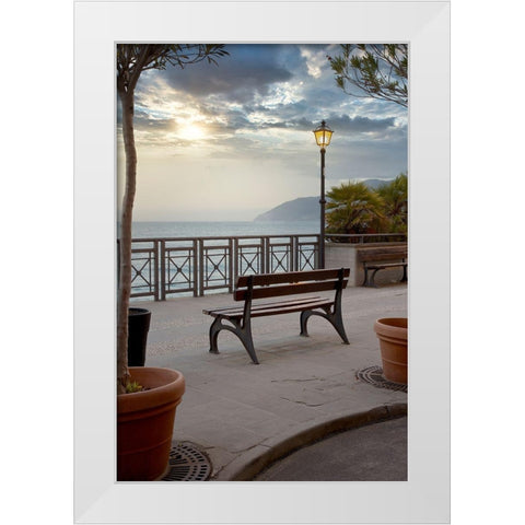 Monterosso Sunrise #2 White Modern Wood Framed Art Print by Blaustein, Alan