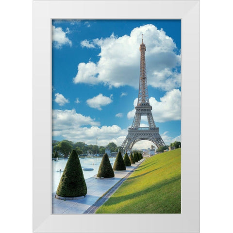 Eiffel Tower View II White Modern Wood Framed Art Print by Blaustein, Alan