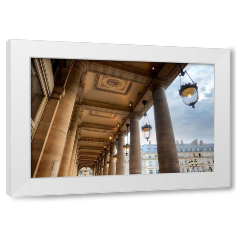 Paris Cityscape II White Modern Wood Framed Art Print by Blaustein, Alan