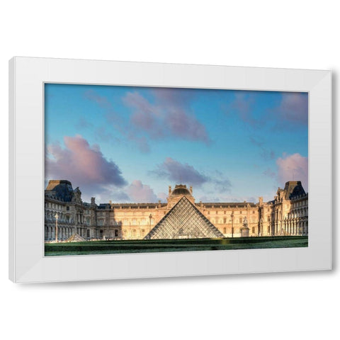 The Louvre Palace Museum I White Modern Wood Framed Art Print by Blaustein, Alan
