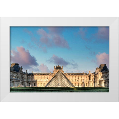 The Louvre Palace Museum I White Modern Wood Framed Art Print by Blaustein, Alan