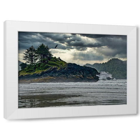 Before The Storm White Modern Wood Framed Art Print by Burdick, Chuck