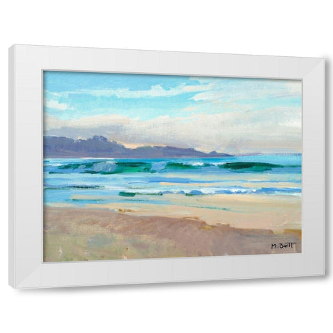 Carmel Beach White Modern Wood Framed Art Print by Burtt, Marcia