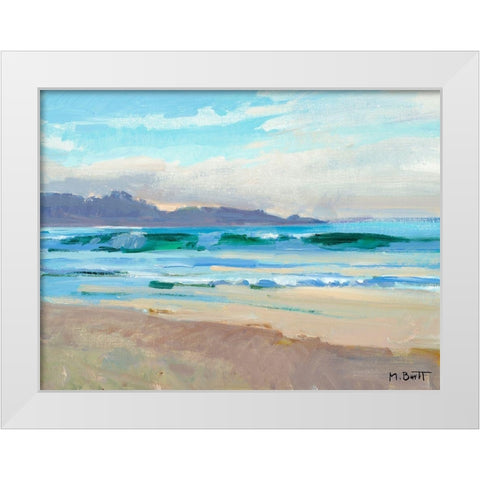 Carmel Beach White Modern Wood Framed Art Print by Burtt, Marcia