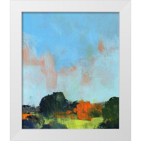 Burst White Modern Wood Framed Art Print by Bailey, Paul
