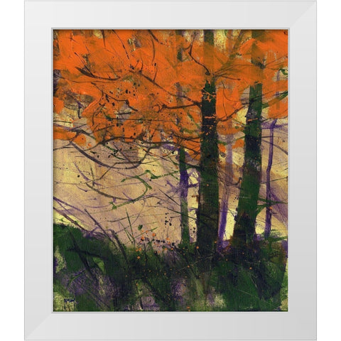 Flame White Modern Wood Framed Art Print by Bailey, Paul