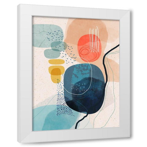 Prelude White Modern Wood Framed Art Print by Banerjee, Ishita