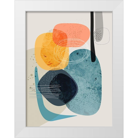 Rocks Duo 2 White Modern Wood Framed Art Print by Banerjee, Ishita