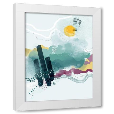 Seafoam White Modern Wood Framed Art Print by Banerjee, Ishita