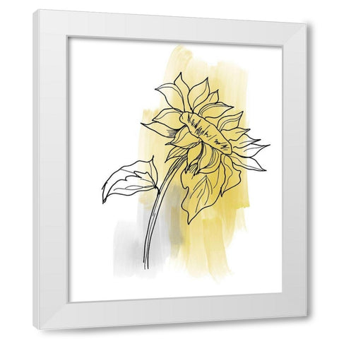 Botanique en Gris 2 White Modern Wood Framed Art Print by Baker, Bronwyn