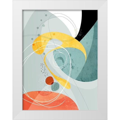 Galactic 02 - Crossings White Modern Wood Framed Art Print by Banerjee, Ishita