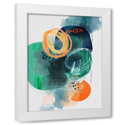 Luna White Modern Wood Framed Art Print by Banerjee, Ishita