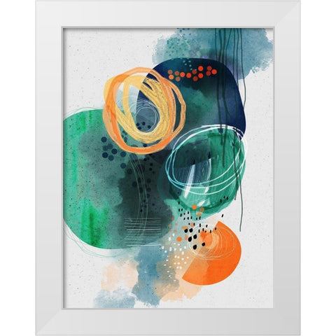 Luna White Modern Wood Framed Art Print by Banerjee, Ishita