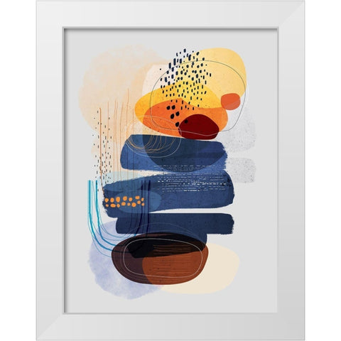 Oceans Apart White Modern Wood Framed Art Print by Banerjee, Ishita