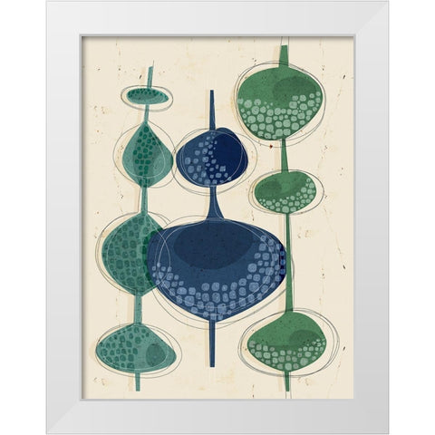 Towering Trees White Modern Wood Framed Art Print by Banerjee, Ishita