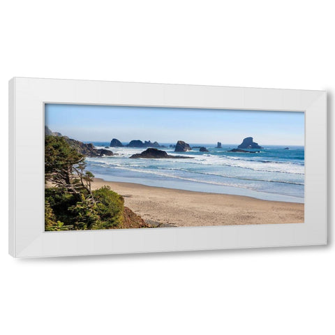 West Coast Getaway White Modern Wood Framed Art Print by Broom, Michael