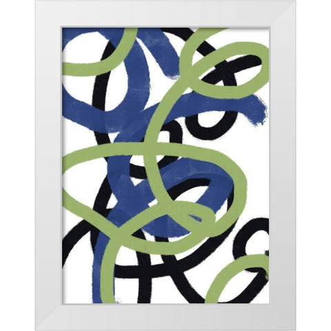 Scribble No. 2 White Modern Wood Framed Art Print by Baker, Bronwyn