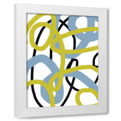 Scribble No. 3 White Modern Wood Framed Art Print by Baker, Bronwyn