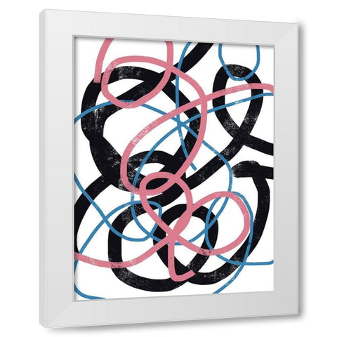 Scribble No. 4 White Modern Wood Framed Art Print by Baker, Bronwyn