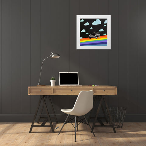 Take Me Anywhere White Modern Wood Framed Art Print by Brothers, Erika C.