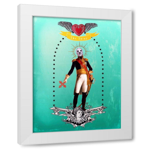 The Saint White Modern Wood Framed Art Print by Brothers, Erika C.
